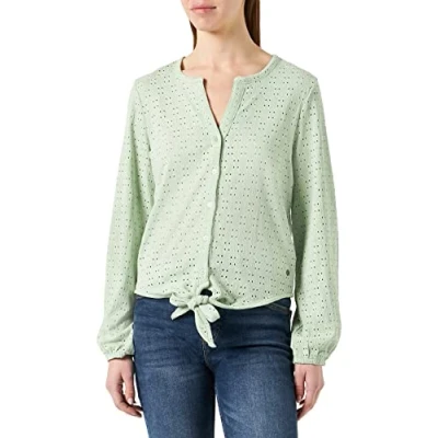 Image of Garcia Women&#039;s Long Sleeved Shirt Blouse, Smoke Green, XXL