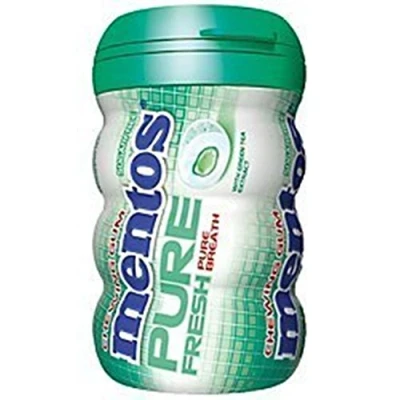 Image of Mentos Gum Sugar Free Pure Fresh Spearmint Bottle 50pcs Pack of 6 x 100G