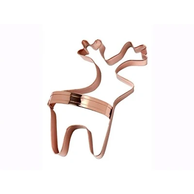 Image of Eddingtons Copper Reindeer Cookie Cutter With Handle