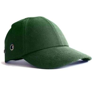 Image of Safety Baseball Cap Hard Hat Bump Vented Adjustable (Green)