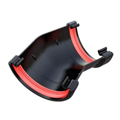 Image of Black Round Gutter 150 Degree Angle Joint, Freeflow 112mm Rain Water Systems