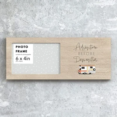 Image of Global Designs Adventure Before Dementia Camper Caravan Camping Themed Photo Frame