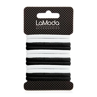 Image of LA MODA PONYTLS ASST BLACK &amp; WHITE
