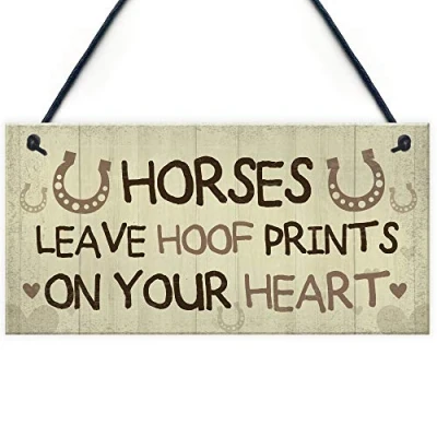 Image of RED OCEAN Horse Sign For Home Bedroom Stable Signs Funny And Plaques Gift