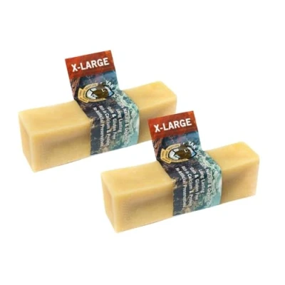 Image of Yak Snack X Large Natural Dog Treats. Long Lasting Chews For Dogs With No Artificial Preservatives. Milk Low In Fat, High Protein And Calcium. Grain Gluten Free (Pack Of 2)