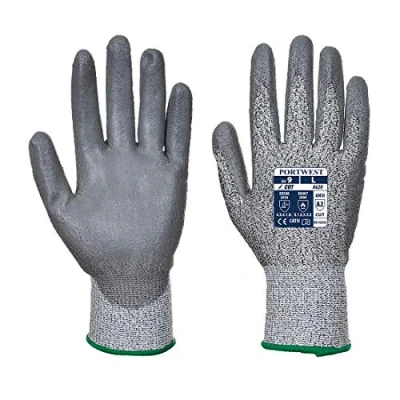 Image of Portwest A620 Comfort LR Cut PU Palm Glove Grey, Large