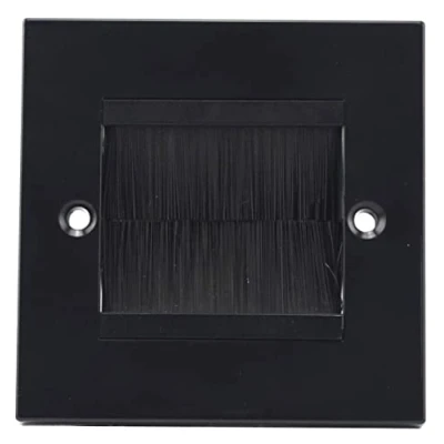 Image of PRO SIGNAL PSG3273 1 Gang Faceplate, Black Plate/Black Brush
