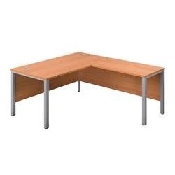 Image of 1800X800 Goal Post Right Hand Return Desk Beech Silver
