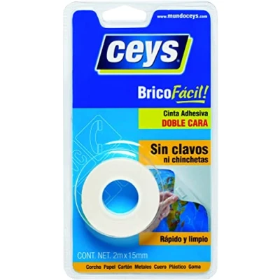Image of ceys 4572B45 Cinta Adhesiva 2 Caras Mx15 Mm