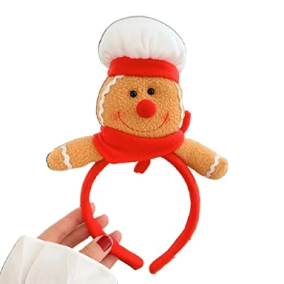 Image of YO HAPPY Gingerbread Man Hair Bands Santa Claus Headband Snowman Headbands Christmas Decor Supplies Holiday Styling Props