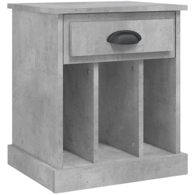 Image of vidaXL Bedside Cabinet Concrete Grey 43x36x50 cm