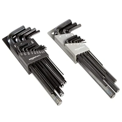 Image of Amazon Basics 22 Piece Long Arm Hex Key Wrench Set SAE/Metric