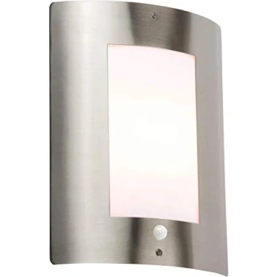 Image of KnightsBridge 40W IP44 Edison Screw (E27) Stainless Steel Outdoor Wall Light with PIR