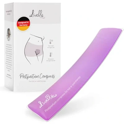 Image of Livella Postpartum Compress with 12 Protective Sleeves Hot &amp; Cold Pack for Care Pain Relief C Section, Haemorrhoids or Period Therapy Bruises
