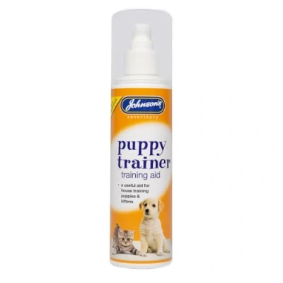 Image of Johnsons Puppy &amp; Kitten House Training Pump Spray, 150ml, WHITE