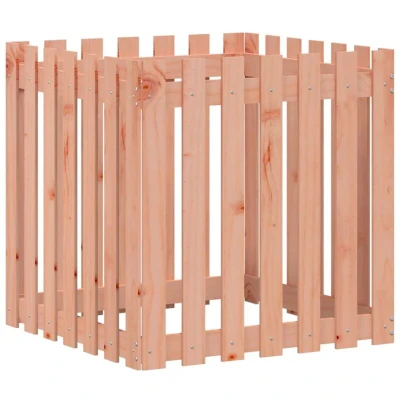 Image of vidaXL Garden Planter with Fence Design 70x70x70 cm Solid Wood Douglas