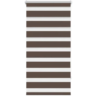 Image of vidaXL Zebra Blind 60 x 120 cm Coffee