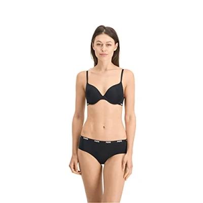 Image of PUMA Womens (1 pack) Push Up Bra, Black, 34 / A UK