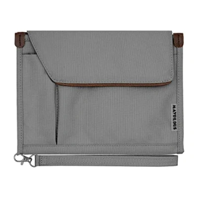 Image of A5 Conference Folder Business Organiser Bag Notepad Carrying Case Document Portfolio (Smoke Grey)