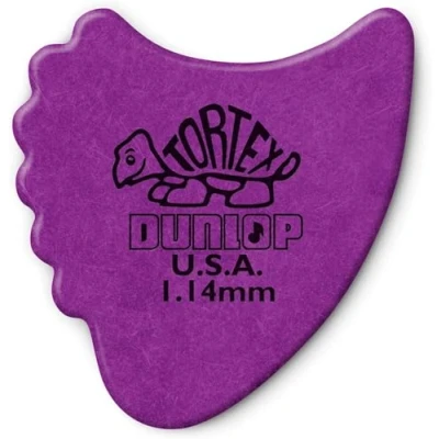 Image of Dunlop 414R114 1.14mm Tortex Fin Picks, 72 Pack