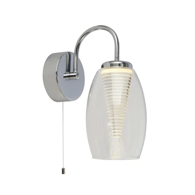 Image of Cyclone 1 Light Wall Light, Clear Glass 3000K