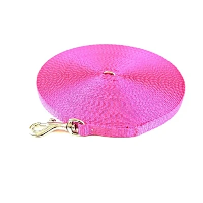 Image of Puppy Training Lead Small Dog Recall Obedience Leash 30ft (9m) in 13mm Strong Webbing (Cerise)