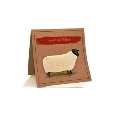 Image of Sheep (Good Luck to EWE) Greeting Good Card (New Job/Blank Inside)