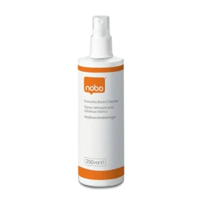 Image of Nobo Whiteboard Cleaner Spray, 250ml Bottle, Everyday Use, For Dry Wipe/Erase Surfaces, 1901435