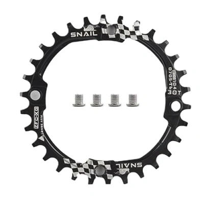 Image of CYSKY Narrow Wide Chainring 104BCD 30T Bike Single for 9 10 11 Speed, Perfect Most Bicycle Road Mountain BMX MTB (Black)