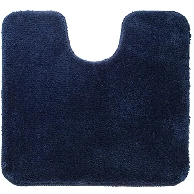 Image of Sealskin Angora Pedestal Mat, Polyester, Blue, 55 x 2 60 cm