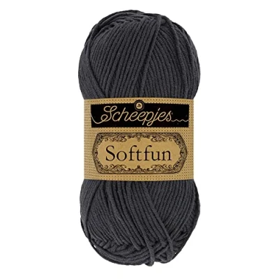 Image of Scheepjes Softfun 2601 Graphite Yarn 10x50g