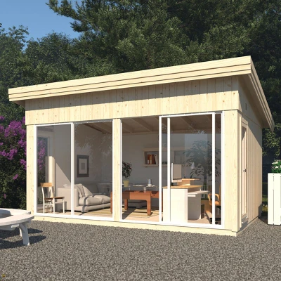 Image of Palmako Annabel 5m x 3.9m Pent Log Cabin (18mm)