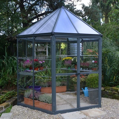 Image of 8x7 Palram Canopia Oasis Hexagonal Polycarbonate Greenhouse