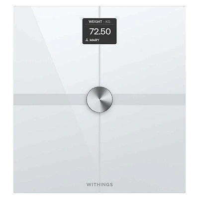 Image of WITHINGS Body Smart Accurate Scale for Weight and Fat Percentage, Composition Scales Wi Fi Bluetooth Scale, Apple Health / Google Fit Compatible, Digital Bathroom