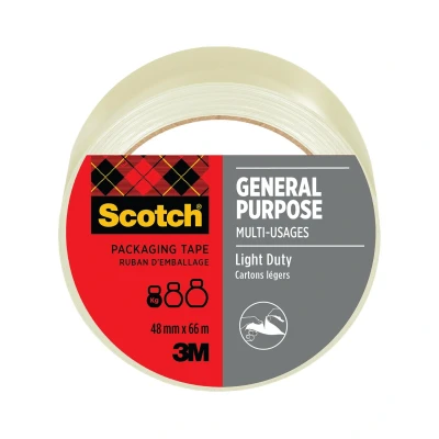 Image of Scotch General Purpose Tape Transparent 48 mm x 66 m 1 Roll/pack Ideal for Packing Boxes and Parcels