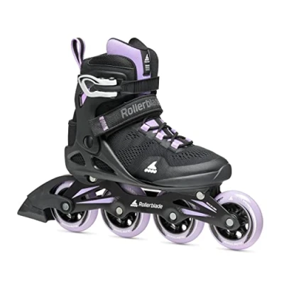Image of Rollerblade Macroblade 84 Women&#039;s Adult Fitness Inline Skate, Black &amp; Lavender, Performance Skates