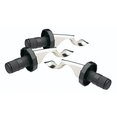 Image of BarCraft Champagne/Wine Bottle Stopper Set with Built In Beer Openers, Plastic/Stainless Steel, 3 Piece