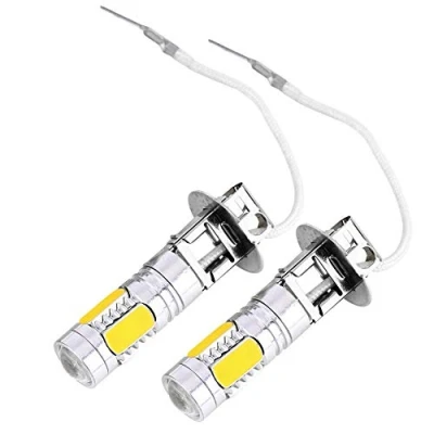Image of Yellow H3 Bulb Fog Light Bulb,2 X Car Led Driving 7.5W 5730 Lamps Extremely Bright 12V 5 Smd Exterior Bulbs