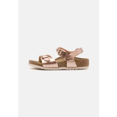 Image of Birkenstock RIO KIDS Sandals for kids, Size: 1, Electric metallic copper High quality imitation leather