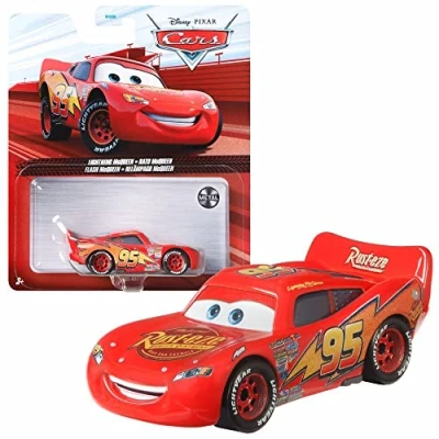 Image of Mattel Vehicles Racing Style Disney Cars Die Cast 1:55 Car, Type: Lightning McQueen