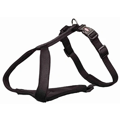 Image of Trixie 1998401 Premium Y Harness, S M: 45 50 cm/15 mm, Black,
