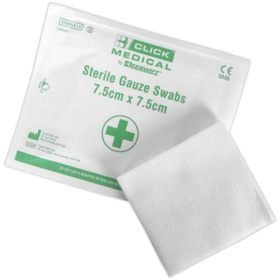 Image of Click Medical Gauze Swabs 7.5 X 7.5cm Sterile
