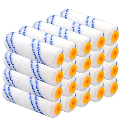 Image of Anjing 20 Piece Paint Roller Kits 4 Inch High Density Microfiber Covers Home Repair Tools