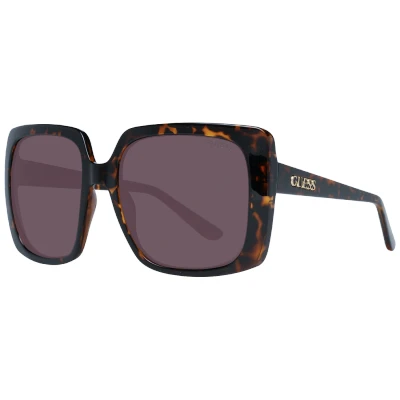 Image of GUESS Factory Rhinestone Logo Plastic Square Sunglasses