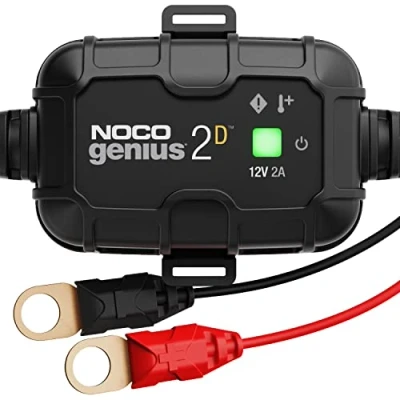 Image of NOCO GENIUS2DUK, 2A Direct Mount Onboard Car Battery Charger, 12V Smart Maintainer, Trickle Charger and Desulfator for AGM, Leisure, Camper, Motorhome, Marine Caravan Batteries