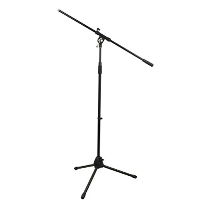 Image of Adjustable Boom Mic Stand with Foldable Tripod Base by Cobra 2 Year Warranty