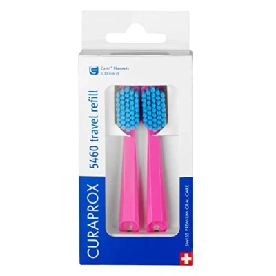 Image of Curaprox CS 5460 Travel Toothbrush Refill Random Colour (2 Pack)
