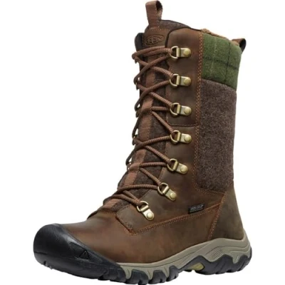 Image of Greta Leather Textile Insulated Women&#039;s Winter Tall Hiking Boots