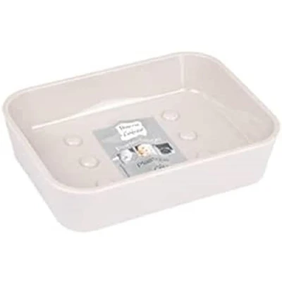 Image of Douceur d&#039;Intérieur Soft Touch Soap Holder, 12 x 9 3 cm taupe