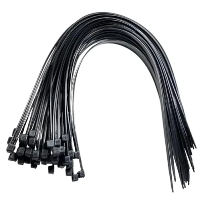 Image of Black Plastic Cable ties Long and Wide Extra Large Zip wrap heavy duty 9.0mmx550mm, 50 Pieces